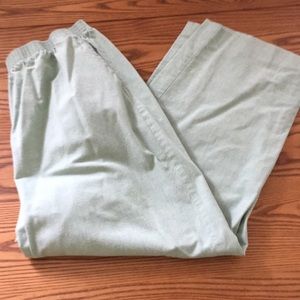 Alfred Dunner Pale Green Elastics Pull up pants